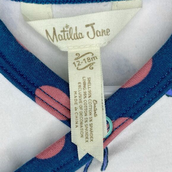 Matilda Jane Long Sleeve Foldover Floral Kimono Wrap Top Size 12-18M - Picture 5 of 7